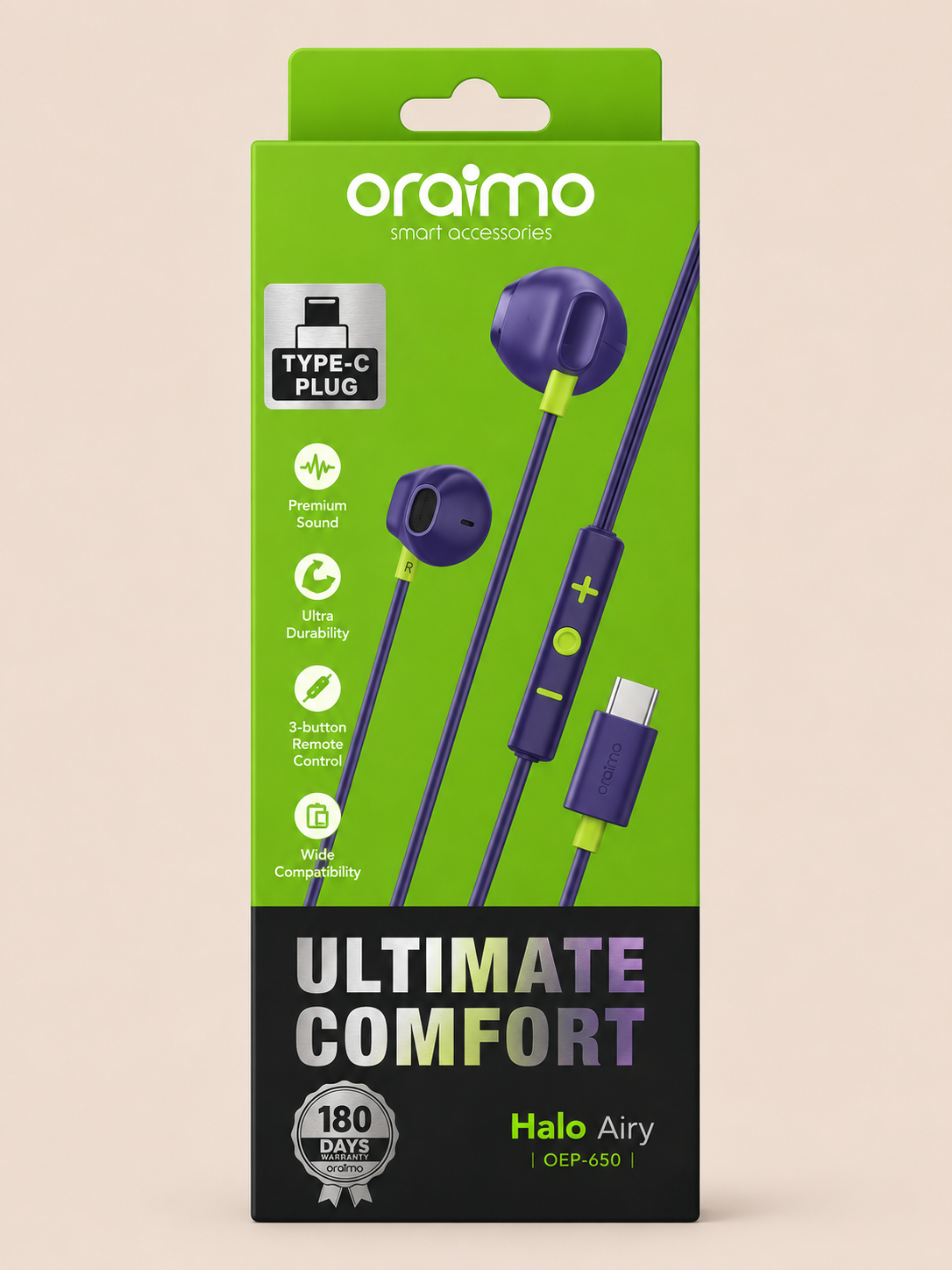 Oraimo Ecouteurs (type c)