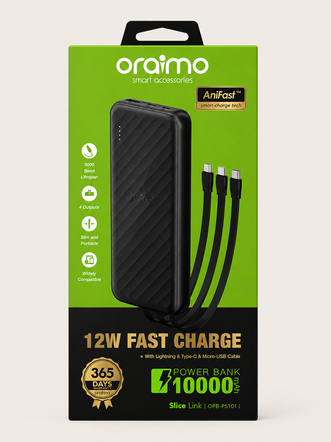 Oraimo power bank 10000MA